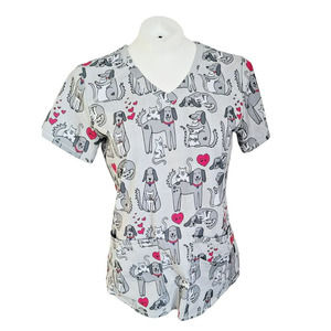 Sketchers by Barco 3 Pocket Pet Love Scrub Top Size‎ XS
